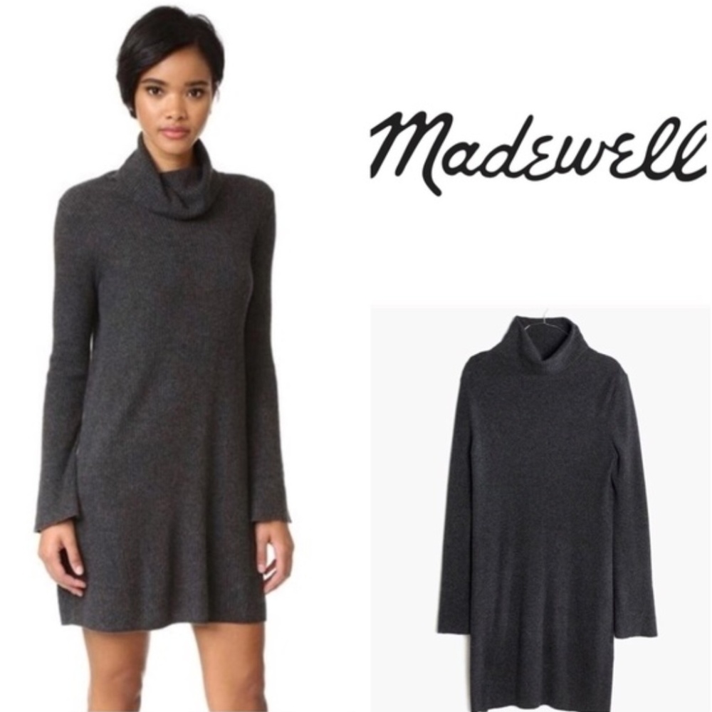 Madewell Size Small Turtleneck Dress Grey